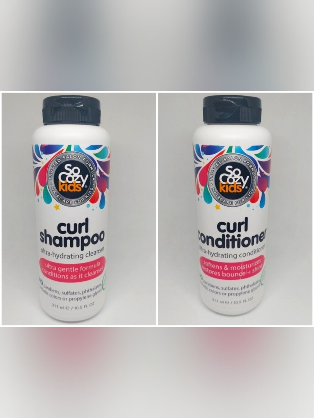 So Cozy kids Curl Shampoo Conditioner 10.5fl oz ultra-hydrating gentle cleanser
